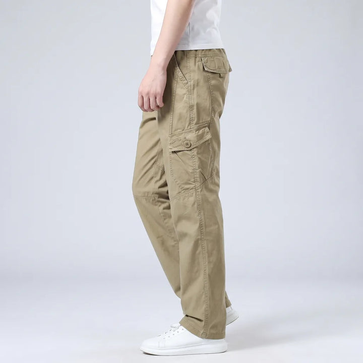 Khaki Linden Straight Cargo Trousers 6