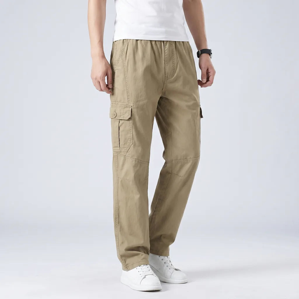 Khaki Linden Straight Cargo Trousers 3