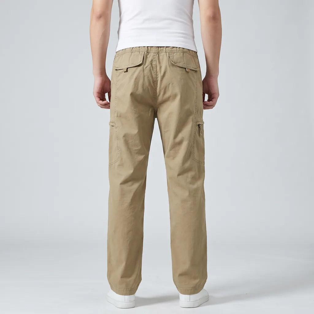 Khaki Linden Straight Cargo Trousers 4