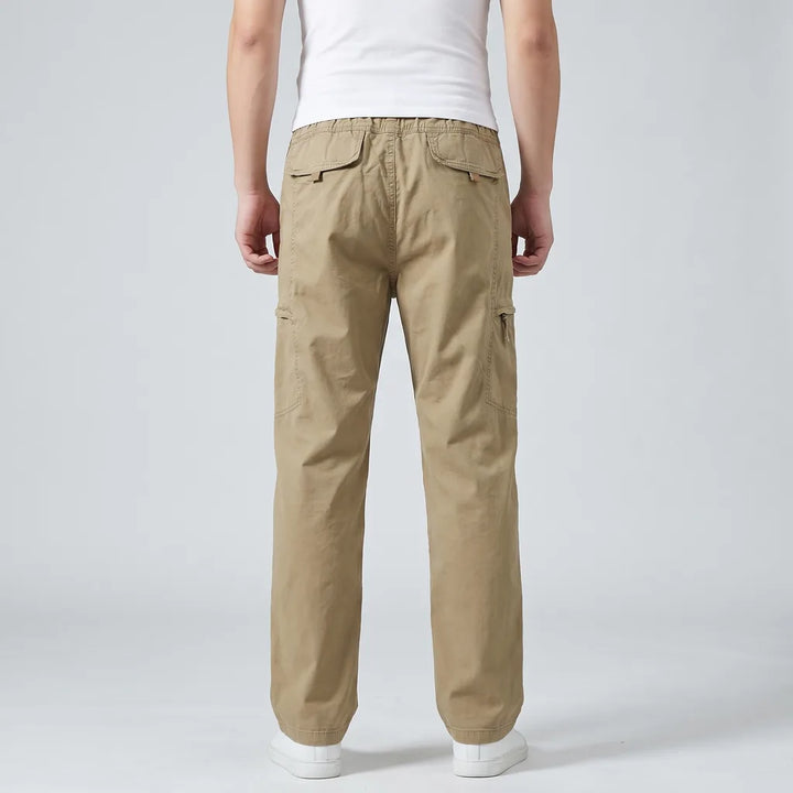 Khaki Linden Straight Cargo Trousers 4