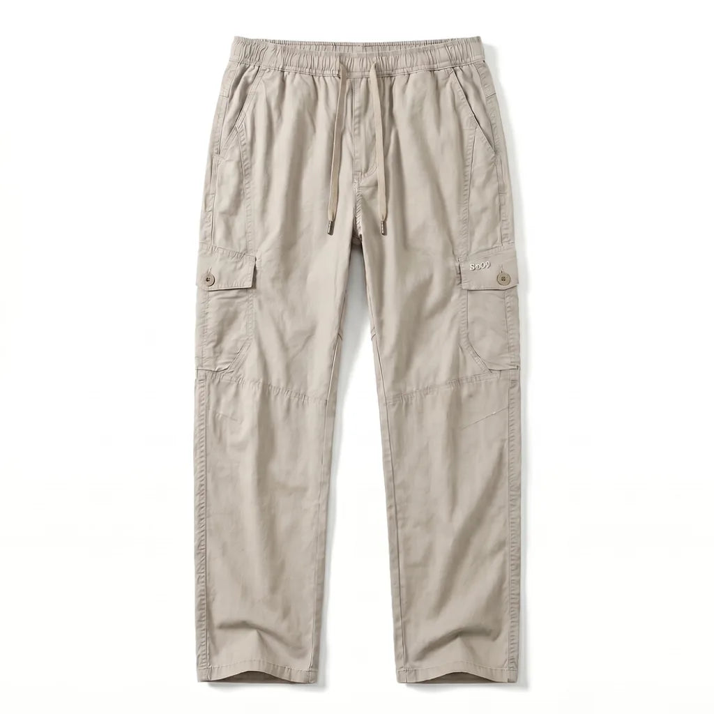 Kevin Cargo Trousers - Color:Light Gray;Size:S