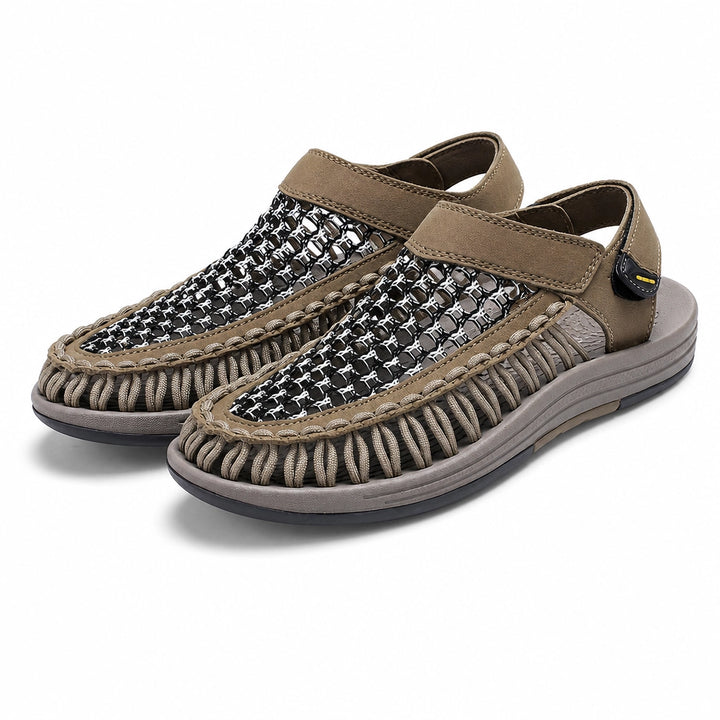 Joshua Woven Sandals - Color:Khaki;Size:38