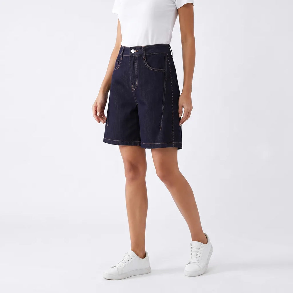 Women's Blue Kirkland High Rise Denim Shorts