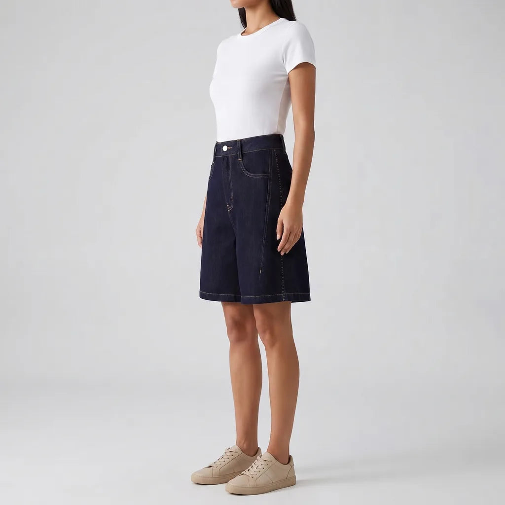 Women's Blue Kirkland High Rise Denim Shorts