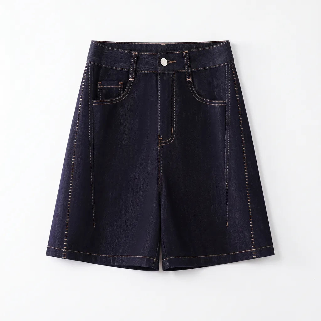 Kirke Denim Shorts - Color:Blue;Size:S