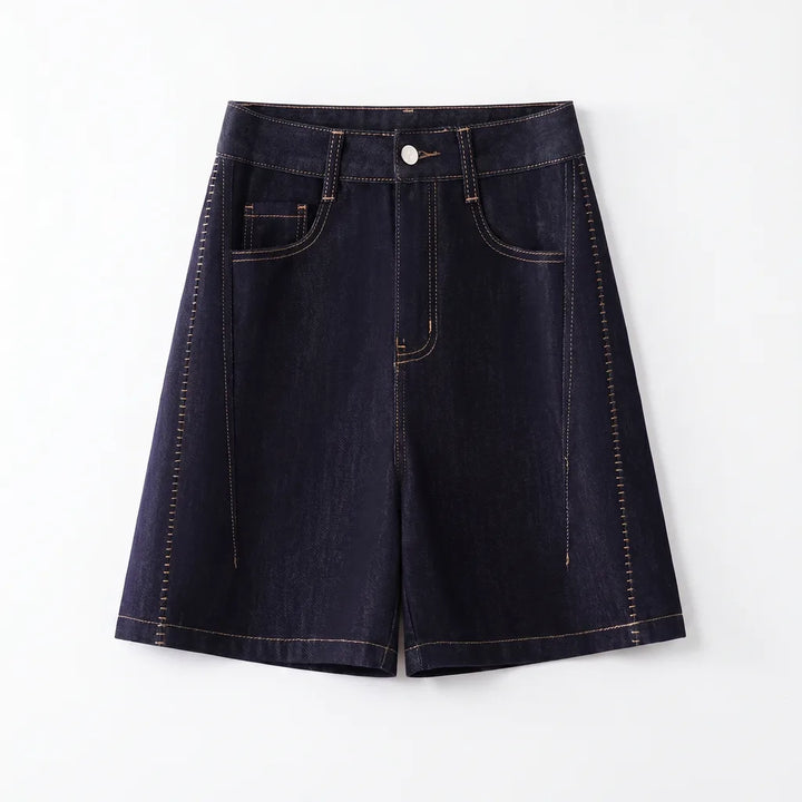 Kirke Denim Shorts - Color:Blue;Size:S