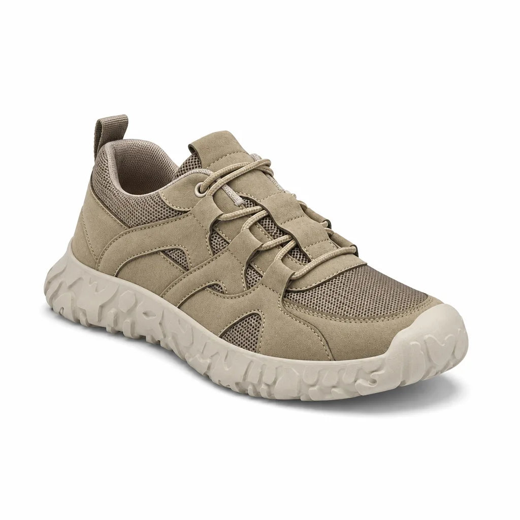 Men's Khaki Elliot Breathable Hiking Sneakers