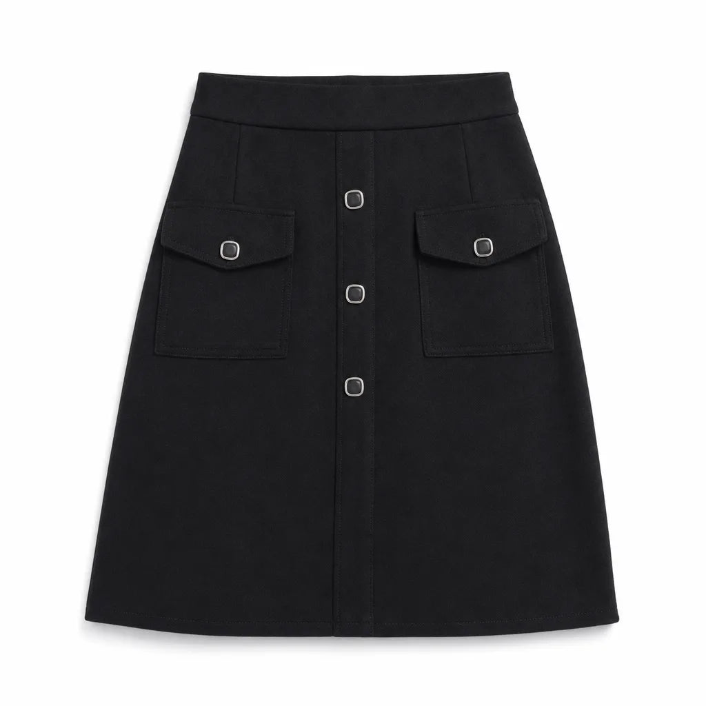 Laurent Fitted Skirt - Color:Black;Size:S