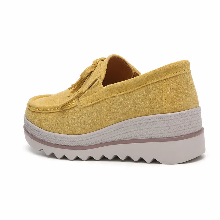 Women's 2017 Yellow Cordelia Platform Slip Ons