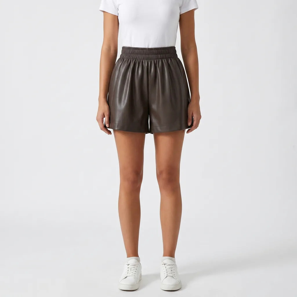 Women's Coffee Boyle High Waist Shorts