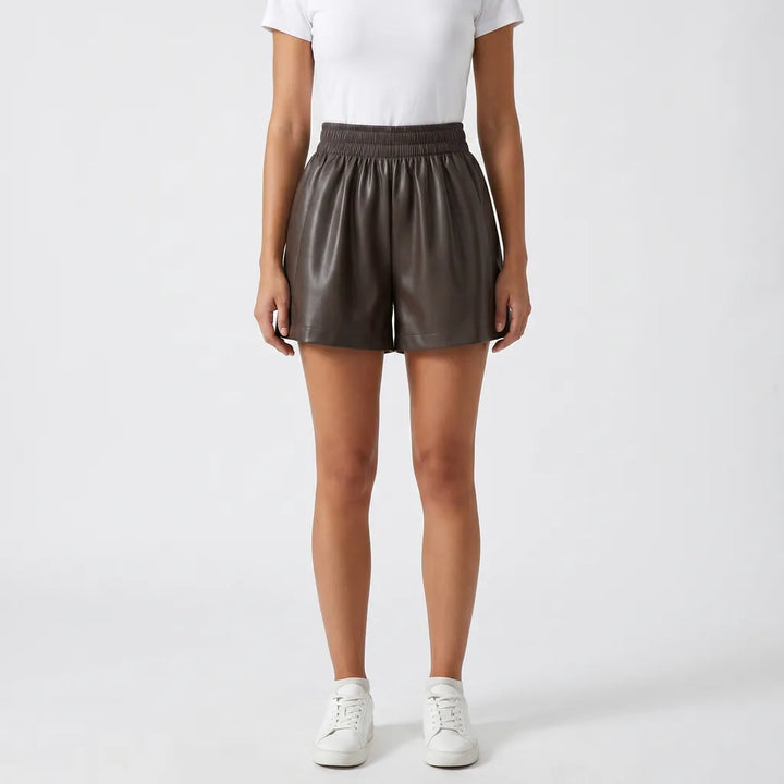 Women's Coffee Boyle High Waist Shorts