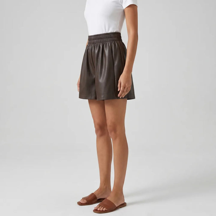 Women's Coffee Boyle High Waist Shorts