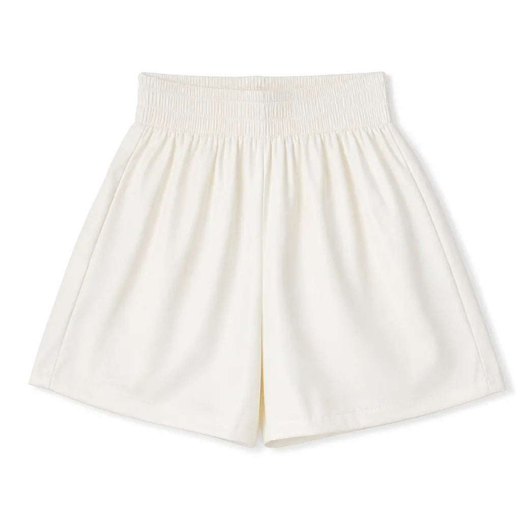 Leviana High Waist Shorts - Color:Off-white;Size:XS