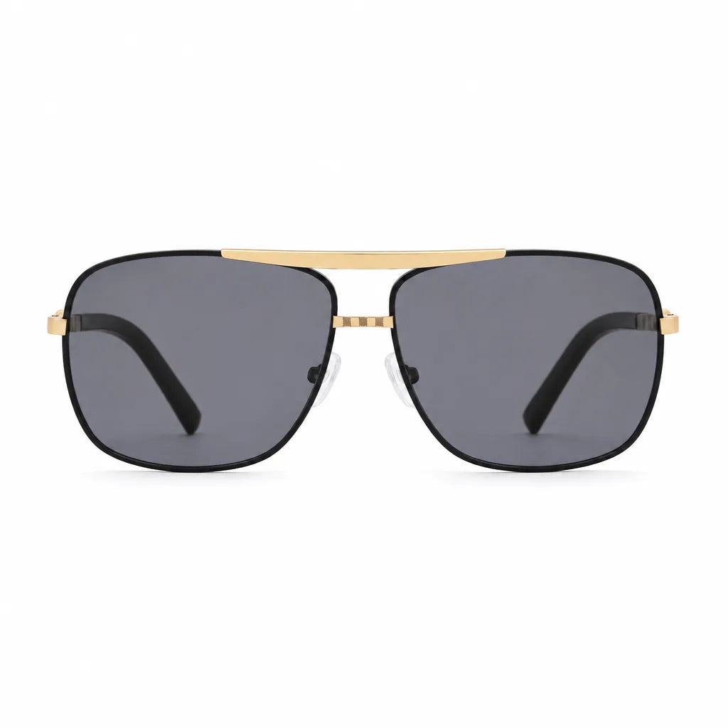 Men's C25 Black Double Gray Stanton Square Frame Shades