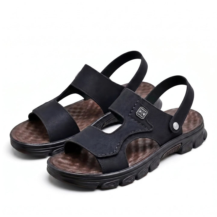 Logan Beach Sandals - Color:Black;Size:38
