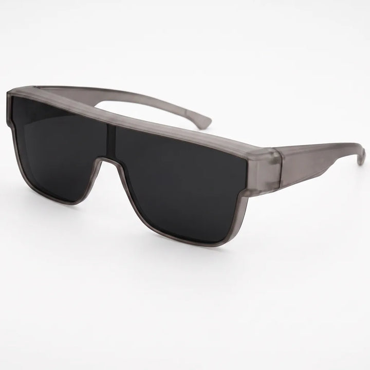Lottie Oversized Square Shades - Color:Gray frame/black
