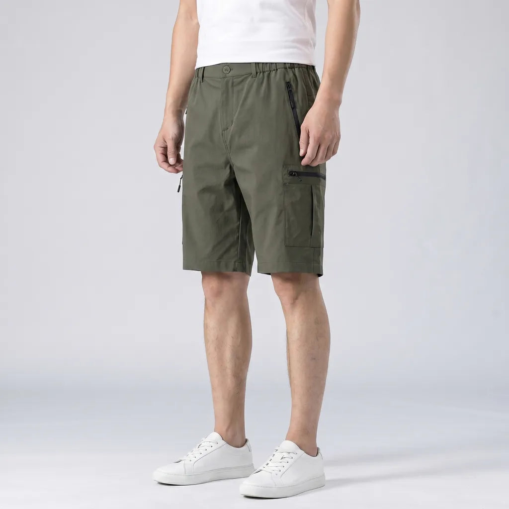 Army Green Kilbourne Quick-Dry Cargo Shorts 6