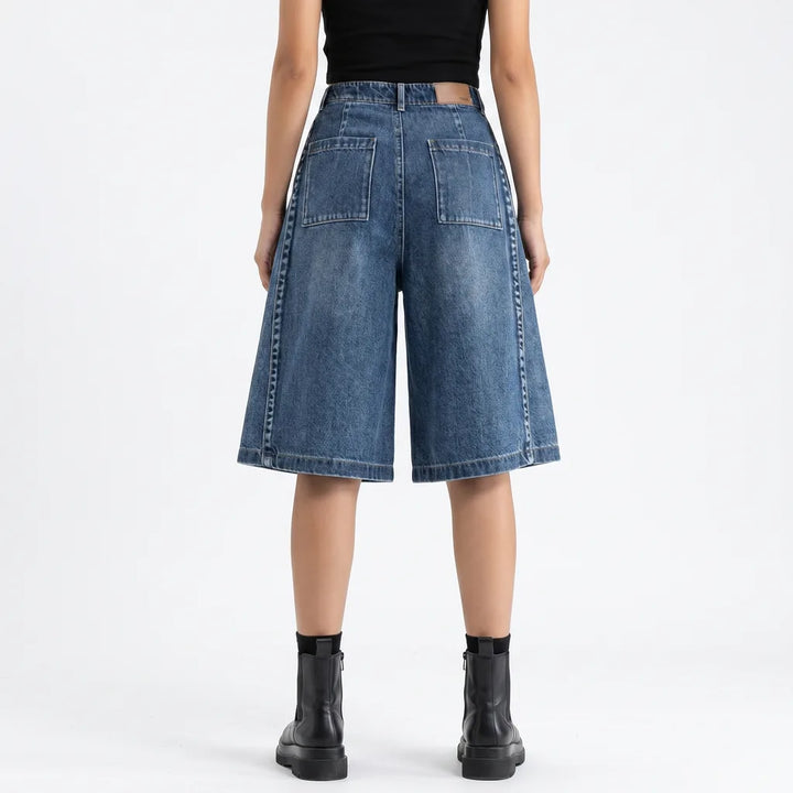 Women's Vintage Blue Lyla High-Waist Denim Shorts
