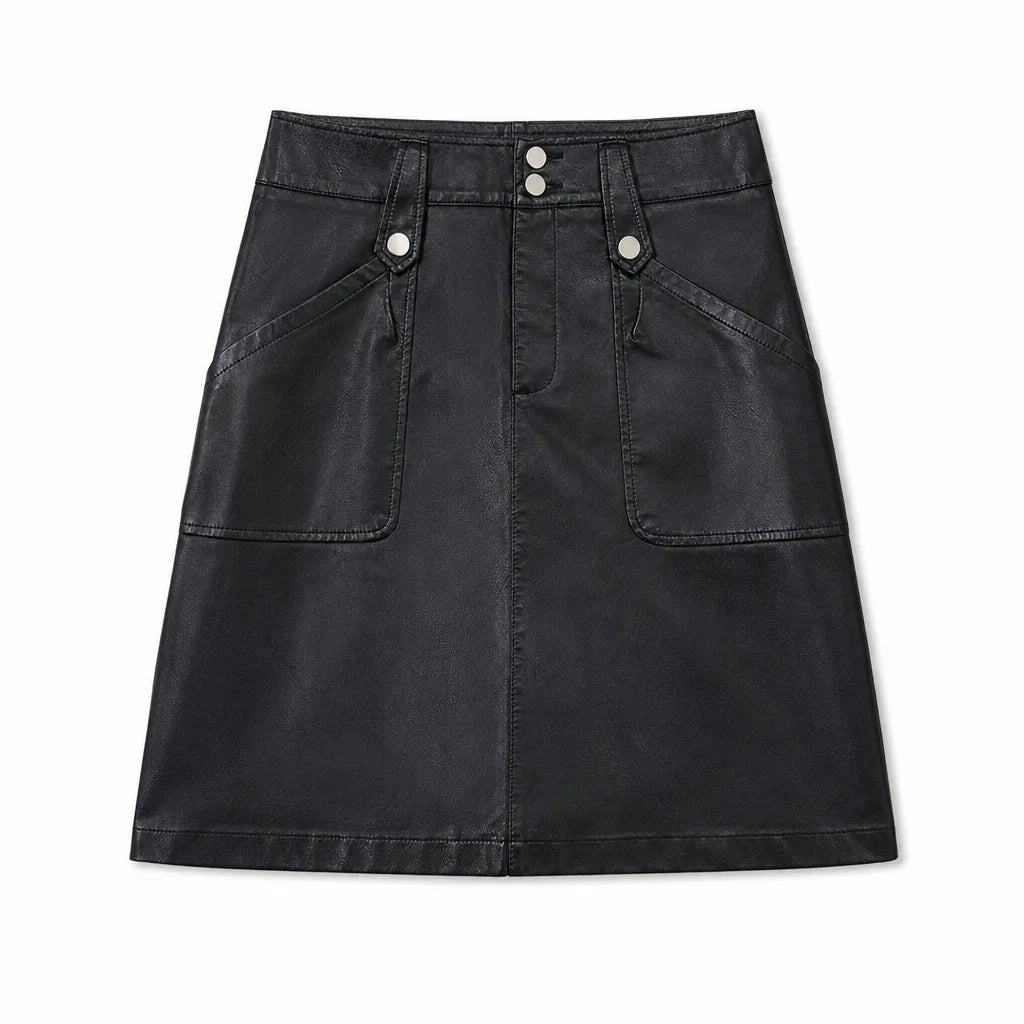 Madeleine A-Line Mini Skirt - Color:Black;Size:M