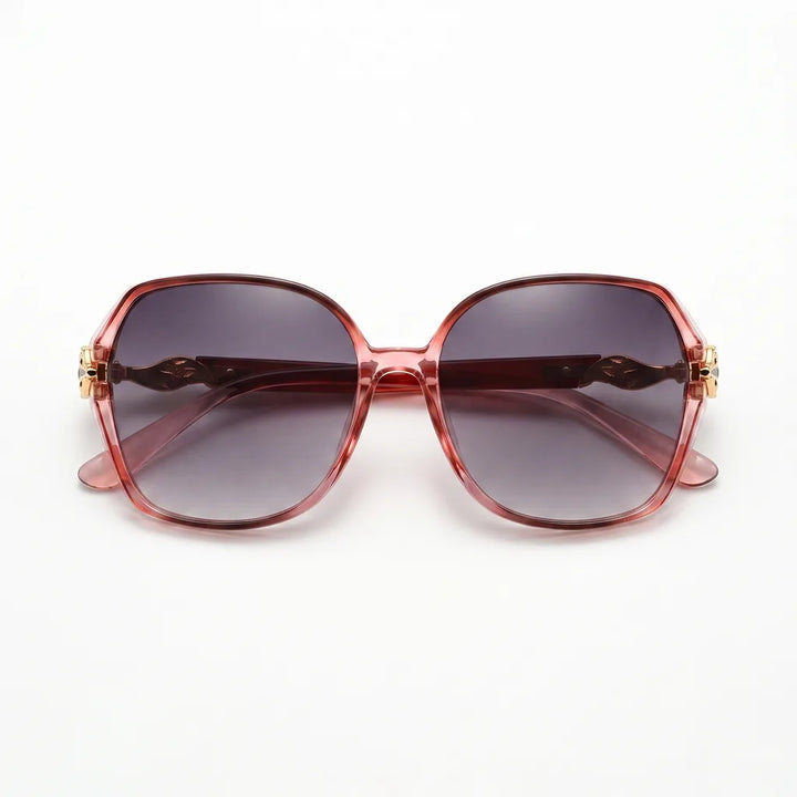 Women's Red frame with gradient gray C2 June Oversized Square Shades