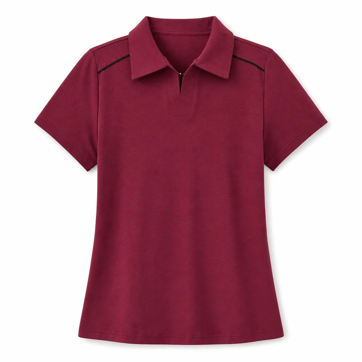 Madeline Polo Shirt - Color:Red;Size:S