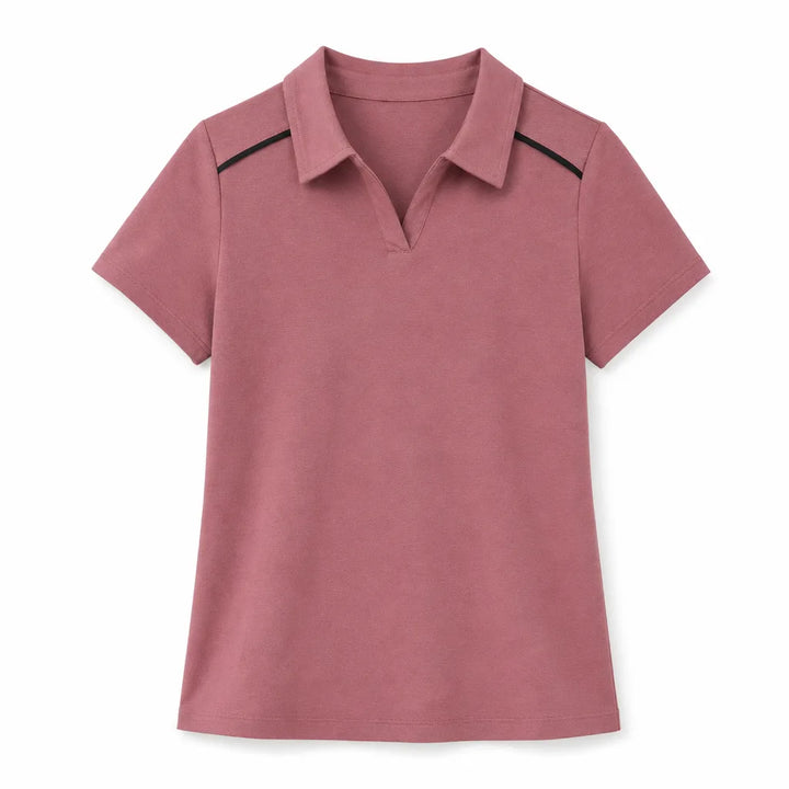 Madeline Polo Shirt - Color:Rose;Size:S