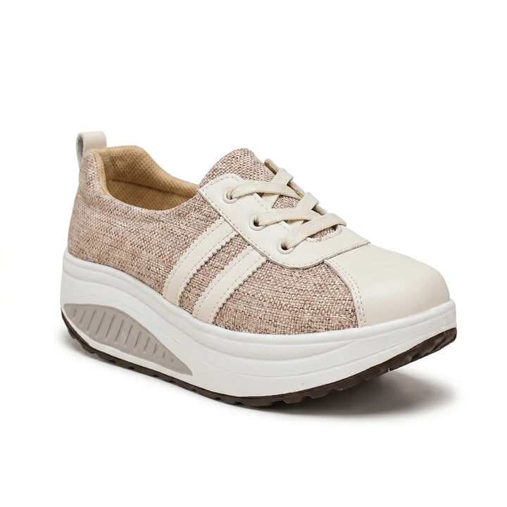 Women's Beige Marston Chunky Low-Top Sneakers