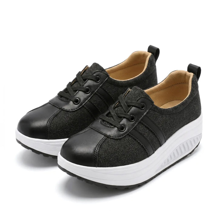 Women's Black Marston Chunky Low-Top Sneakers
