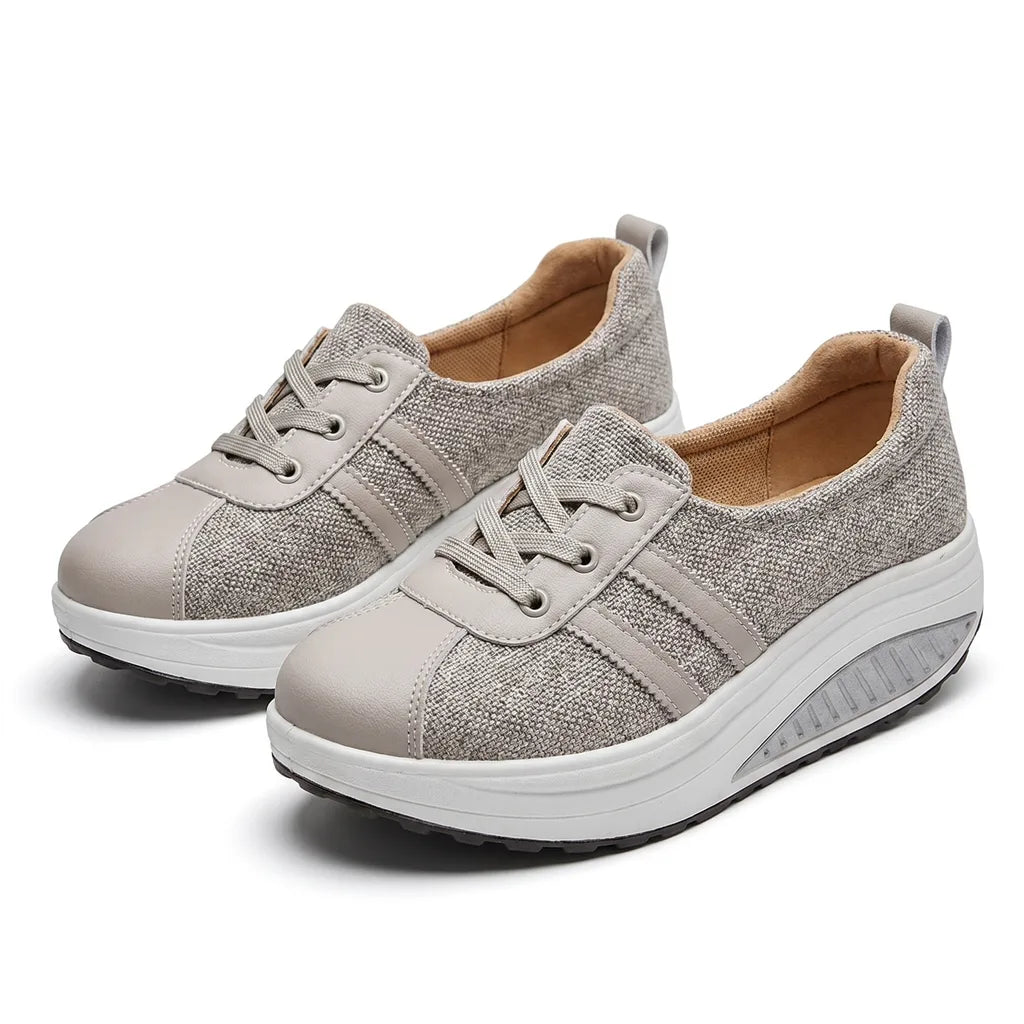 Women's Gray Marston Chunky Low-Top Sneakers