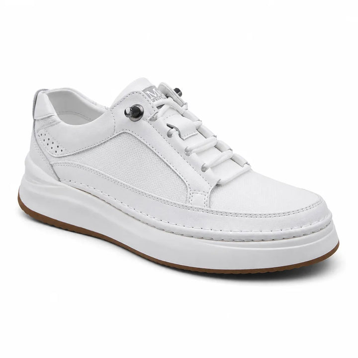 Men's White Dempsey Leather Low Top Sneakers