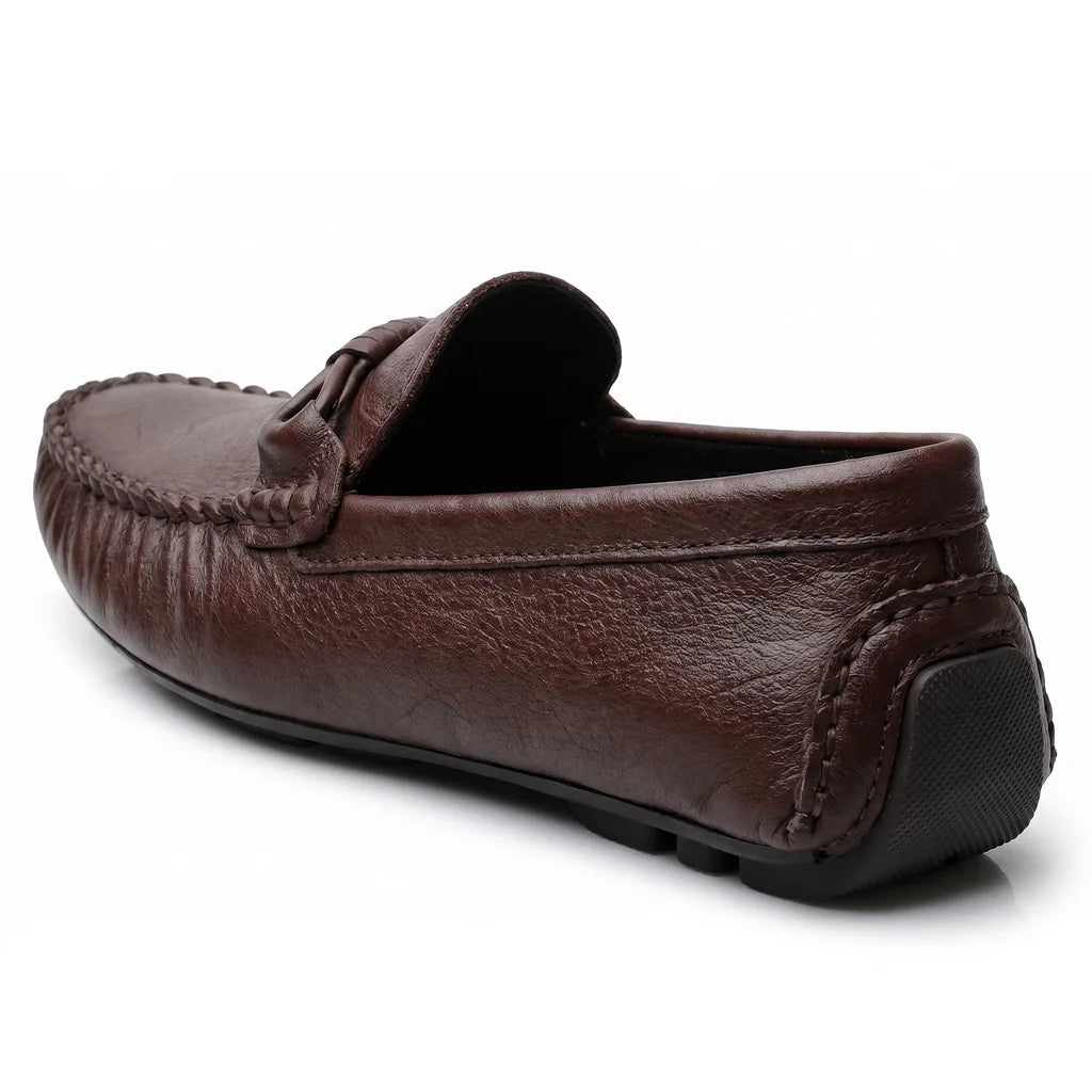 Brown Harrison Leather Driving Loafers 2