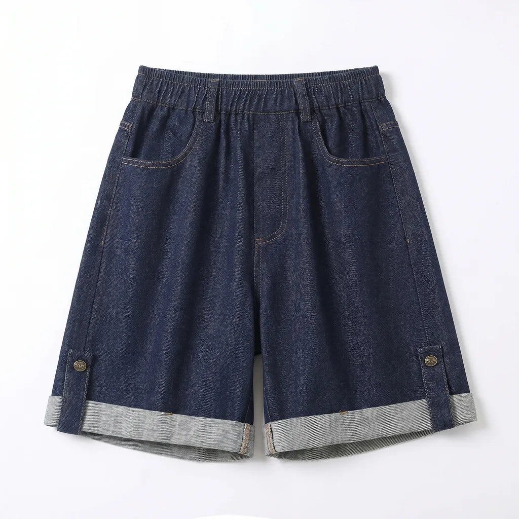 Margaret Denim Shorts - Color:Blue;Size:S
