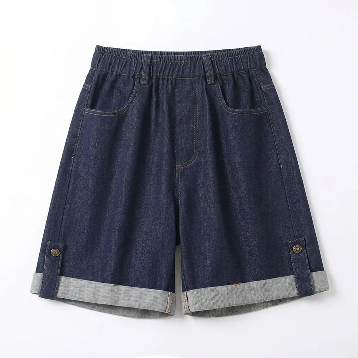Margaret Denim Shorts - Color:Blue;Size:S