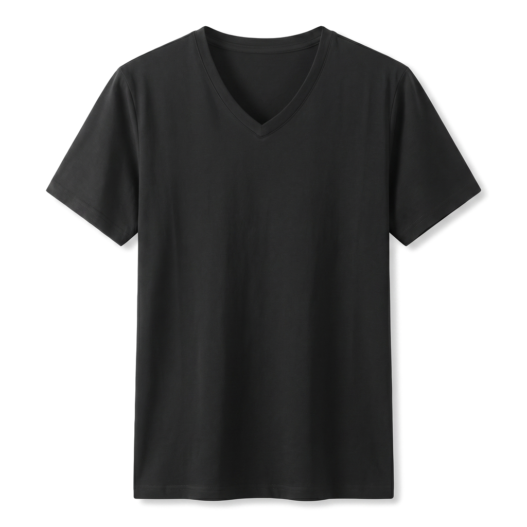 Mason Cotton V-Neck T-Shirt - Color:Black;Size:S