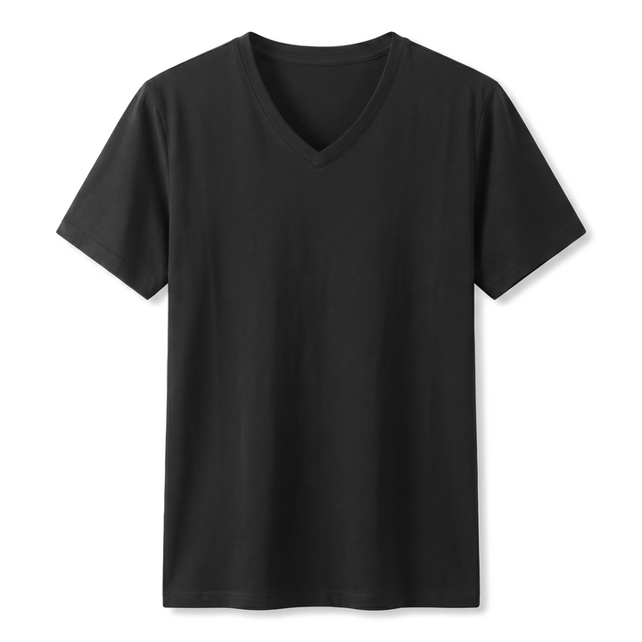 Mason Cotton V-Neck T-Shirt - Color:Black;Size:S