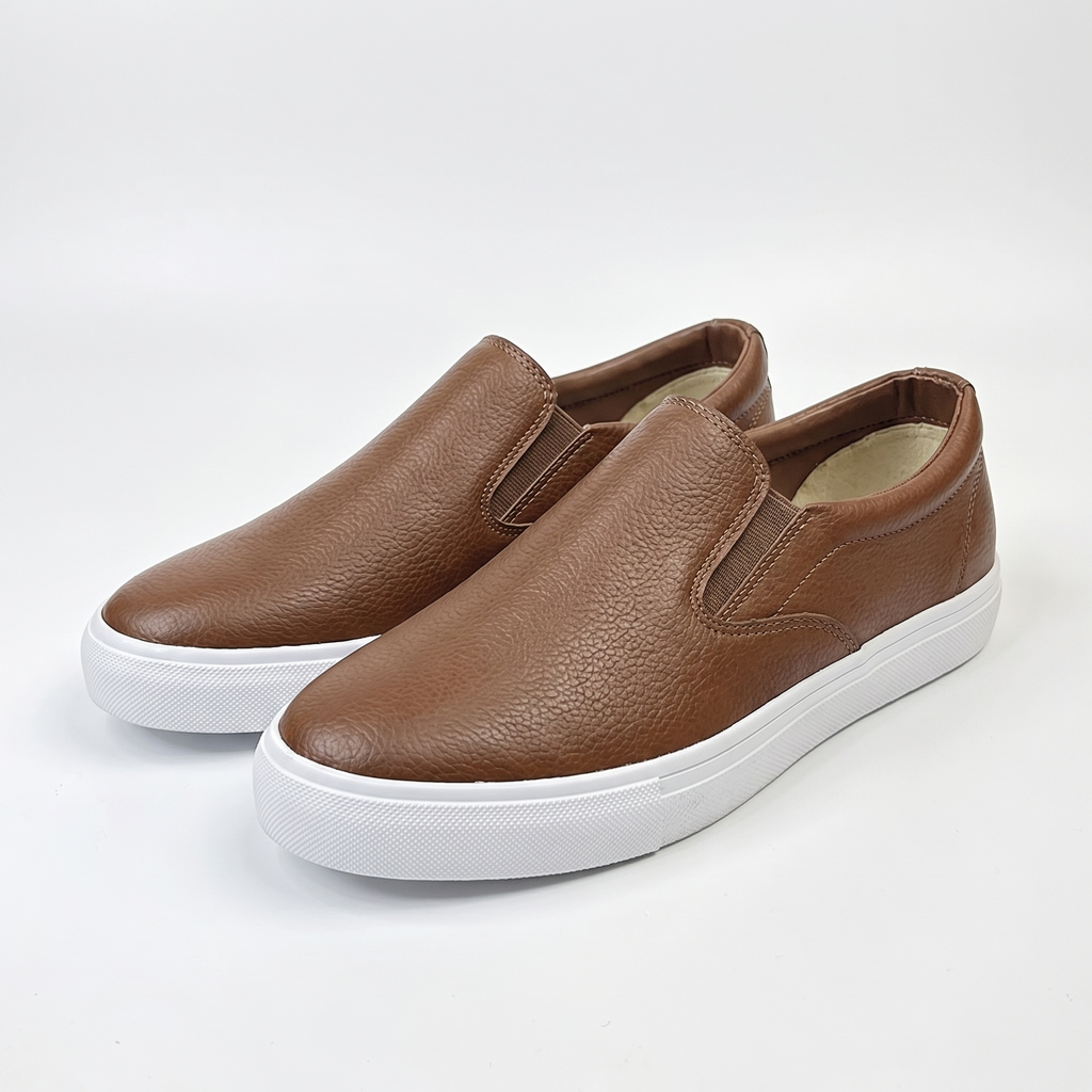 Mason Ridge Slip-On Sneakers - Color:Brown;Size:39