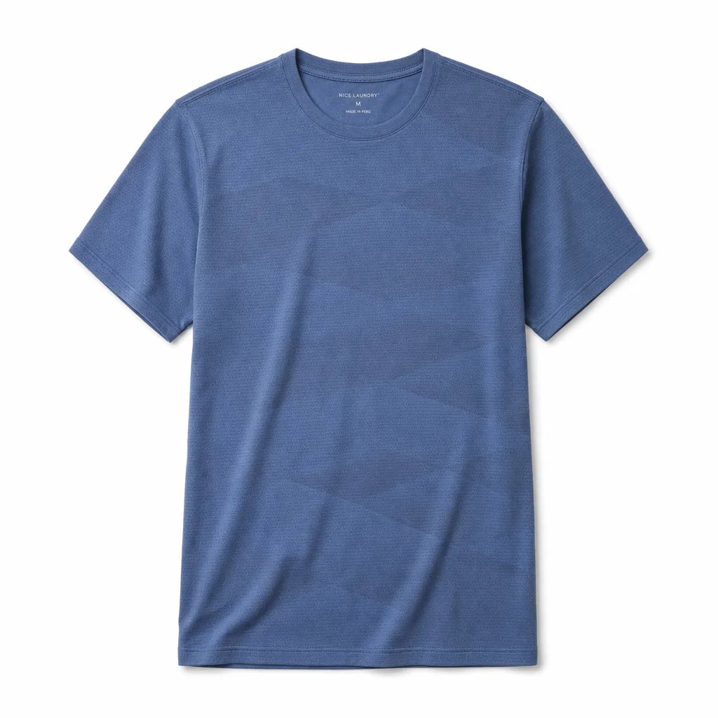 Matthew Crew Neck T-Shirt - Color:Blue;Size:M