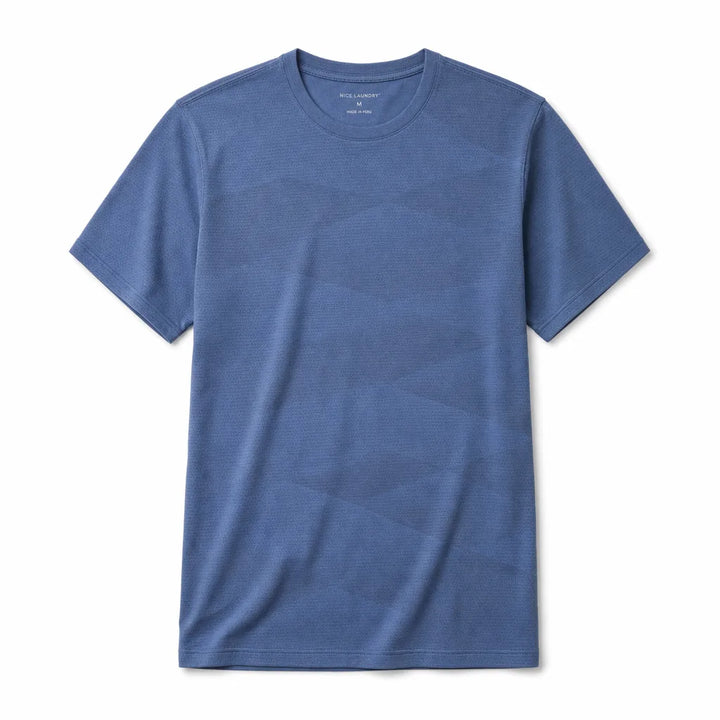Matthew Crew Neck T-Shirt - Color:Blue;Size:M