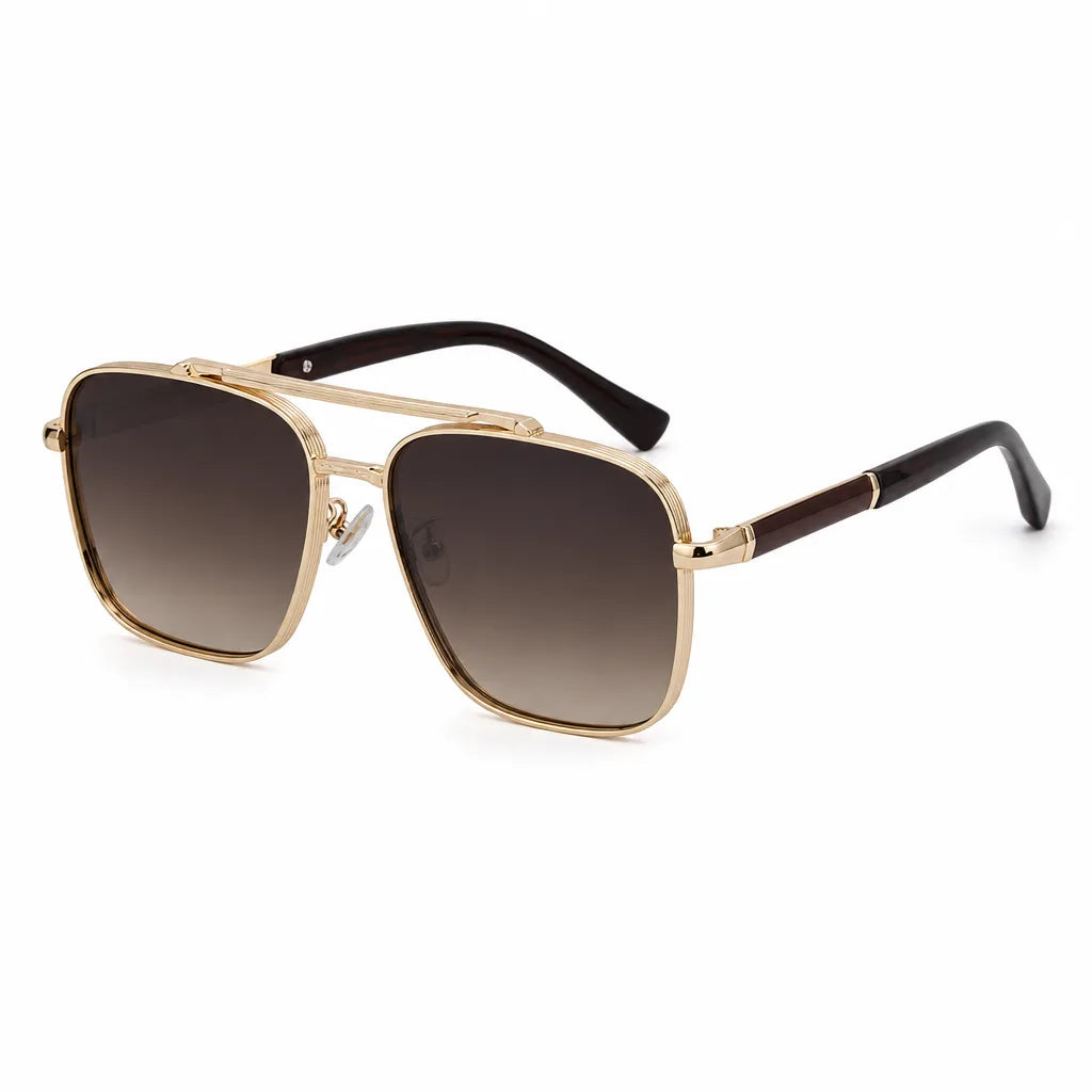 Matthew Double Bridge Shades - Color:Golden Brown