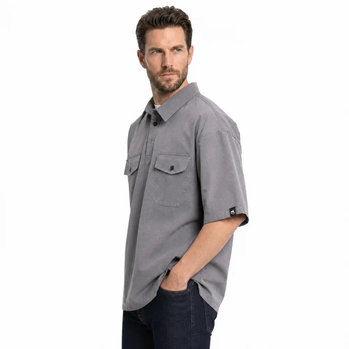 Men's Gray Campbell Short Sleeve Polo Shirt