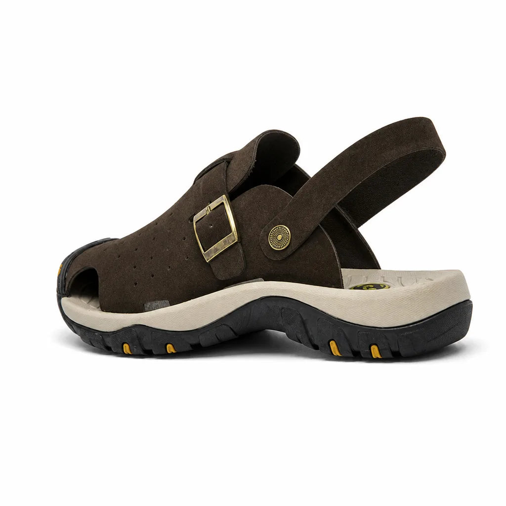 Men's Brown Fairbanks Leather Fisherman Sandals