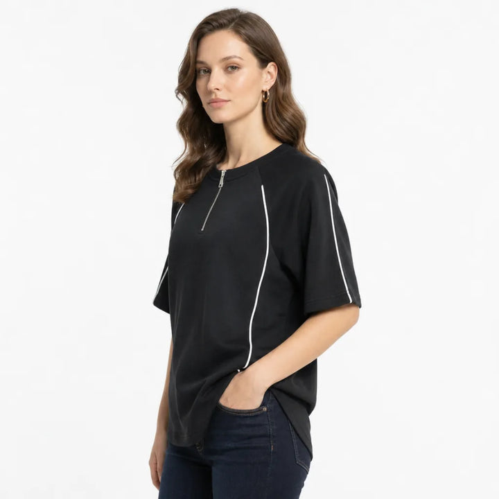 Men's Vivienne Cotton Half-Zip T-Shirt
