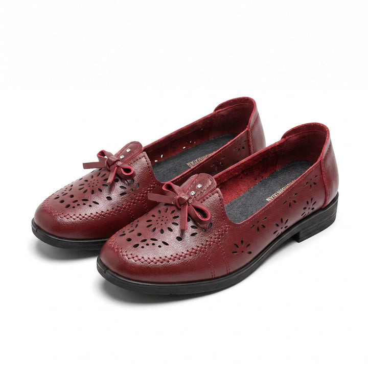 Naomi Moore Flats - Color:Red;Size:35
