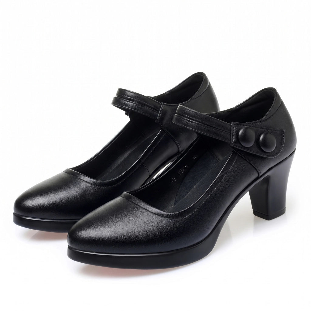 Naomi Vance Platform Pumps - Color:Black;Size:35