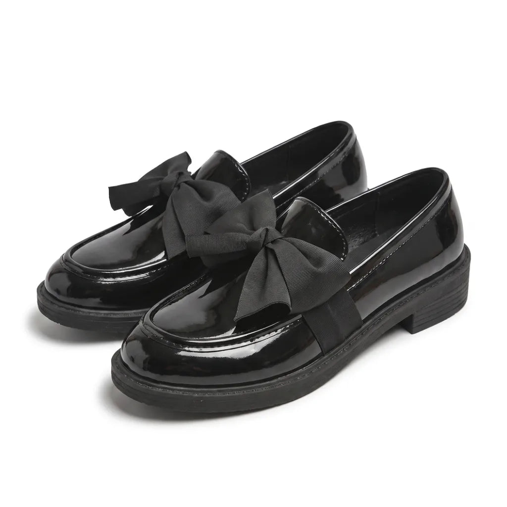 Natalia Platform Loafers - Color:Black;Size:35