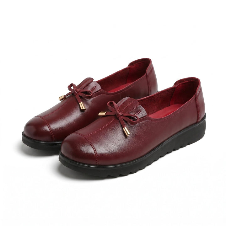 Natalia Slip-On Loafers - Color:Burgundy;Size:35