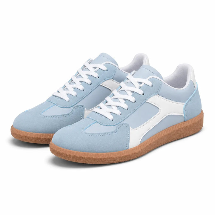 Natalie Contrast Panel Sneakers - Color:Sky Blue;Size:36