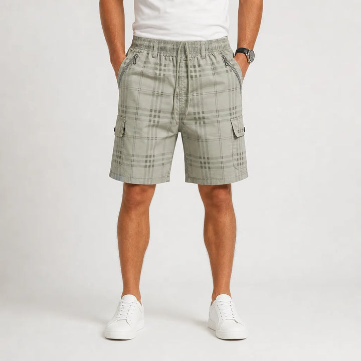 Men's Beige Hubbard Cotton Long Shorts