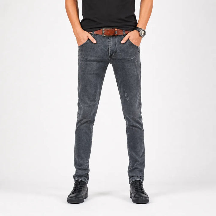 Men's Gray Estelle Cotton Slim Jeans