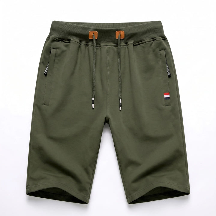Nathan  Drawstring Shorts - Color:Army Green;Size:S